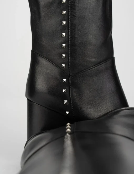 Stivale zeppa 10 cm nero