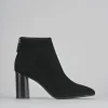Stivaletti tacco 7cm camoscio nero