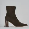 Stivaletti tacco 7cm camoscio testa