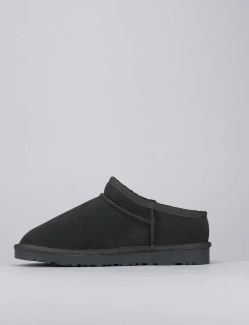 Stivaletti tacco 1cm camoscio grigio