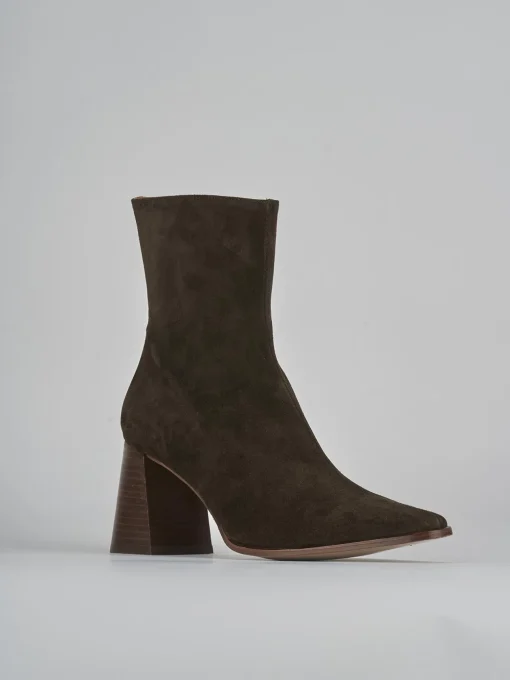 Stivaletti tacco 7cm camoscio testa
