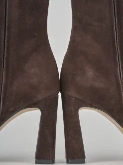 Stivaletti tacco 9cm camoscio testa