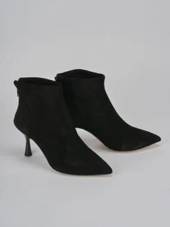 Stivaletti tacco 7cm camoscio nero