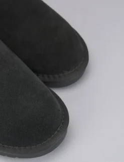 Stivaletti tacco 1cm camoscio grigio