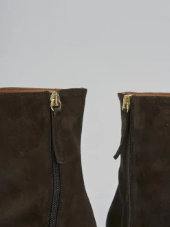 Stivaletti tacco 7cm camoscio testa