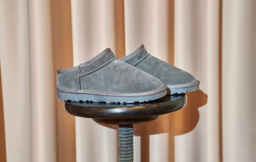 Stivaletti tacco 1cm camoscio grigio