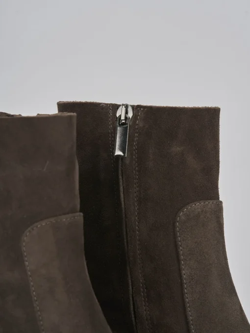 Stivaletti tacco 7cm camoscio testa