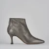 Stivaletti tacco 7cm pelle grigio