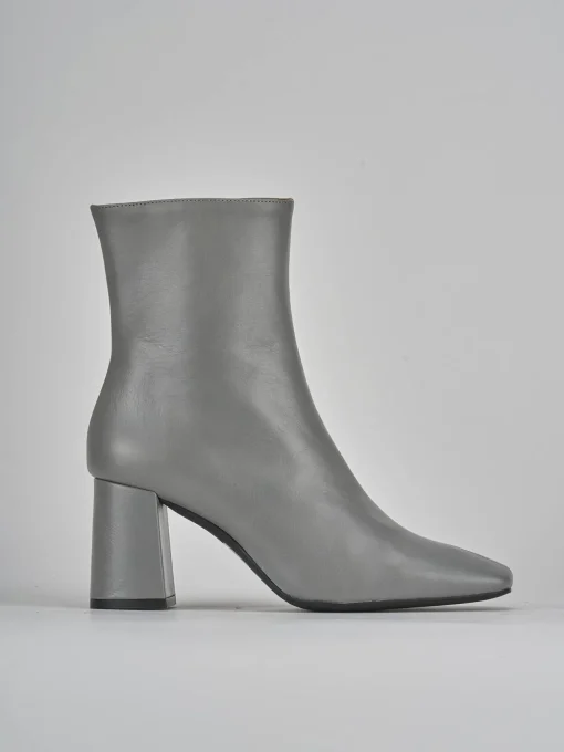 Stivaletti tacco 7cm pelle grigio