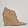 Stivaletti tacco 9cm pelle beige