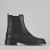 Stivaletti tacco 2cm pelle nero