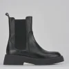 Stivaletti tacco 2cm pelle nero