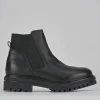 Stivaletti tacco 2cm pelle nero