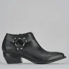 Stivaletti tacco 4cm pelle nero
