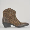 Stivaletti tacco 4cm pelle multicolor