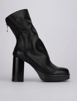 Stivaletti tacco 10cm pelle nero