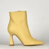 Stivaletti tacco 9cm pelle giallo