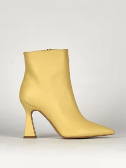 Stivaletti tacco 9cm pelle giallo