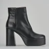 Stivaletti tacco 9cm pelle nero