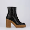 Stivaletti tacco 9cm pelle nero