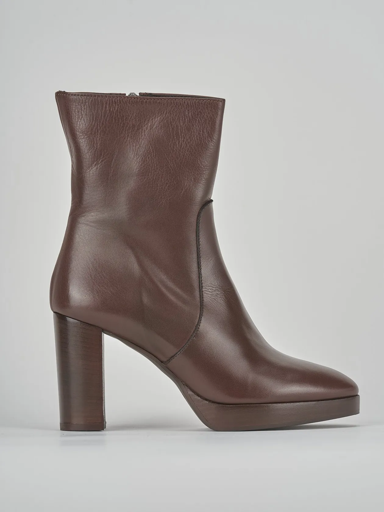 Stivaletti tacco 7cm pelle testa