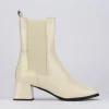 Stivaletti tacco 5cm pelle bianco