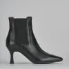 Stivaletti tacco 7cm pelle nero
