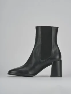 Stivaletti tacco 7cm pelle nero