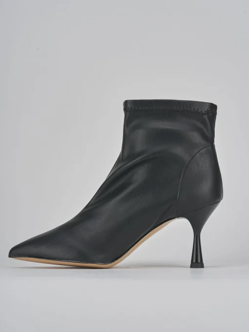 Stivaletti tacco 7cm pelle nero