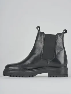 Stivaletti tacco 3cm pelle nero
