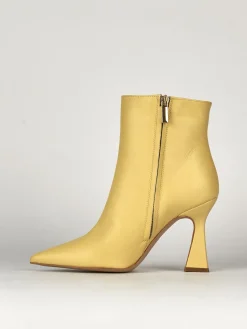 Stivaletti tacco 9cm pelle giallo