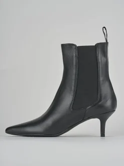 Stivaletti tacco 5cm pelle nero