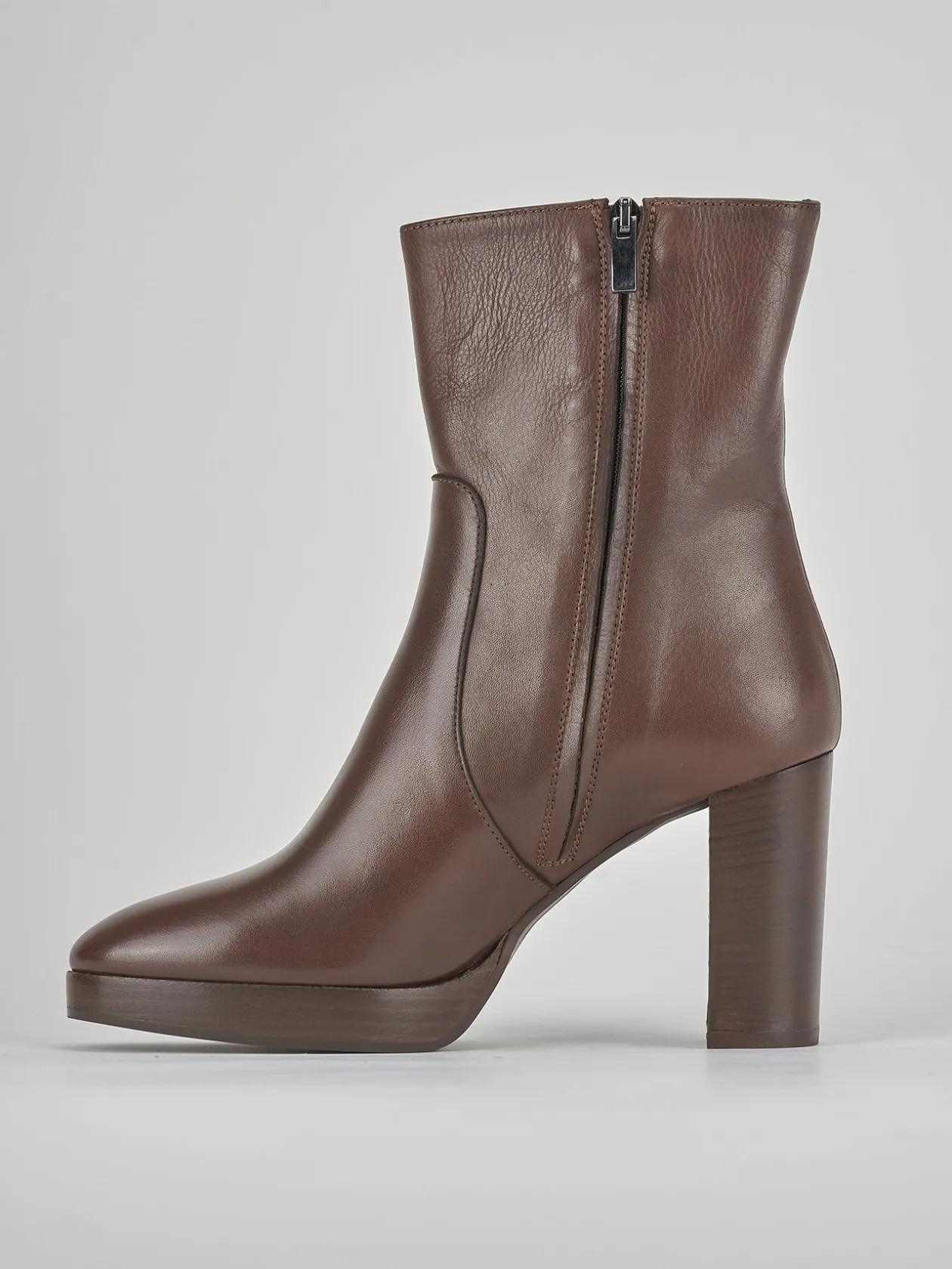 Stivaletti tacco 7cm pelle testa