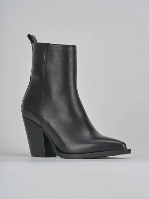 Stivaletti tacco 9cm pelle nero