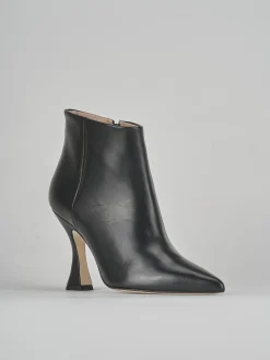 Stivaletti tacco 9cm pelle nero