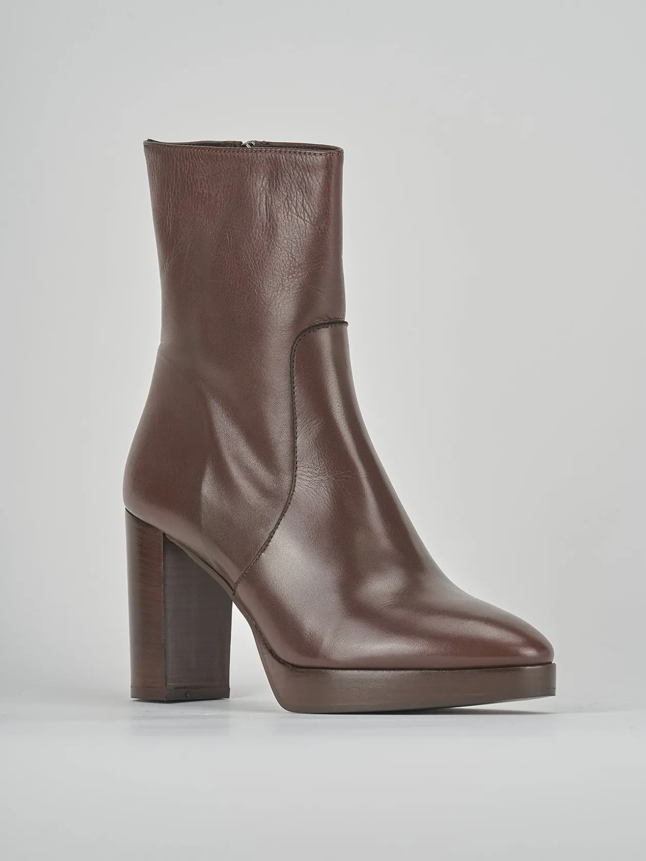 Stivaletti tacco 7cm pelle testa