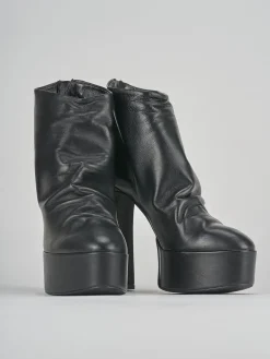 Stivaletti tacco 13cm pelle nero
