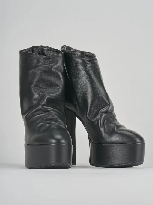 Stivaletti tacco 13cm pelle nero