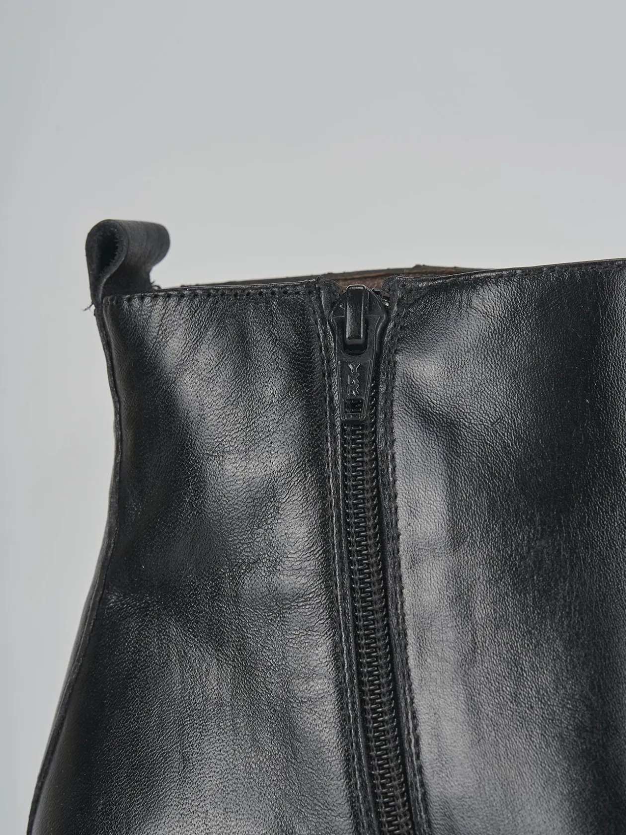 Stivaletti tacco 5cm pelle nero