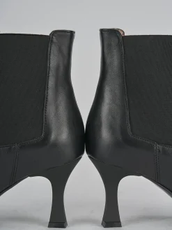 Stivaletti tacco 7cm pelle nero