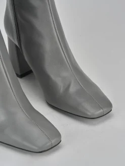 Stivaletti tacco 7cm pelle grigio