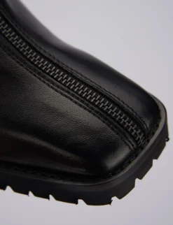 Stivaletti tacco 5cm pelle nero