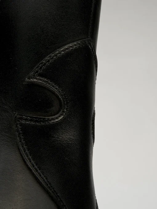 Stivaletti tacco 6cm pelle nero