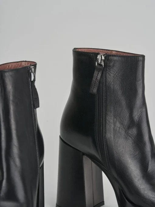 Stivaletti tacco 9cm pelle nero
