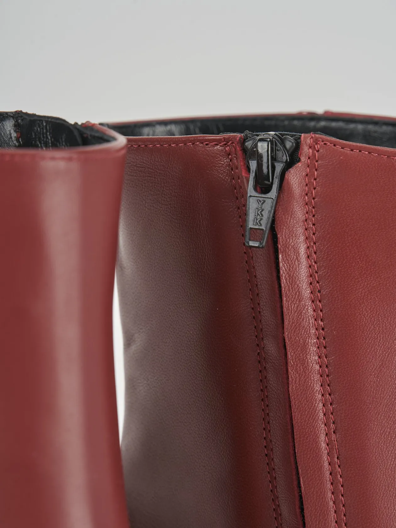 Stivaletti tacco 5cm pelle rosso