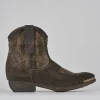 Stivaletti tacco 2cm velluto testa