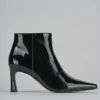 Stivaletti tacco 7cm vernice nero