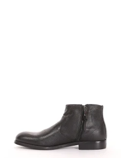 Stivaletto con fondo cuoio e soletto in vera pelle nero