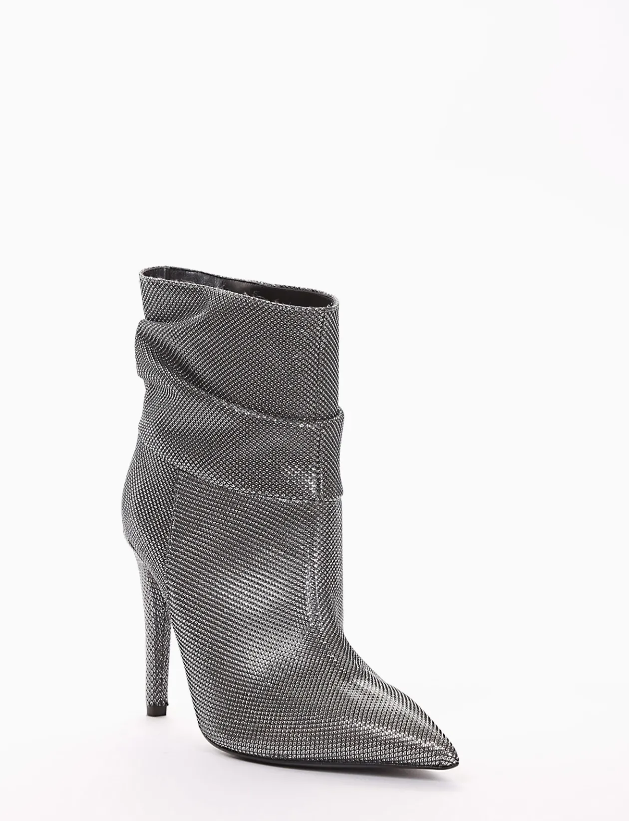 stivaletto tacco 10 cm argento