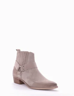 stivaletto tacco 3 cm beige